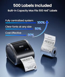 Phomemo 300 DPI 4x6 Thermal Shipping Label Printer with 500 Labels, Ethernet Bluetooth USB, High Resolution Thermal Printer for Small Business, Compatible with iOS Android Windows Mac, for USPS UPS