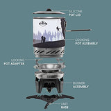 HikeCrew Portable Gas Powered Stove top & Cooking System, Compact Camping Cooktop with 1L Pot, Silicone Lid, Folding Handle & Carry Bag, Perfect for Camping, Hiking, Backpacking, Survival & Emergenc