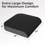 Kölbs Extra Large Seat Cushion, Stylish Plush Velvet Cover, X-Large Memory Foam for Office Chair, Floor Pillow (Extra Large)