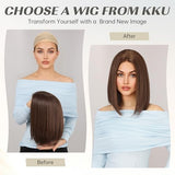 KKU 5x6 Lace Front Human Hair Wig，small cap size，Hand-Tied Craft