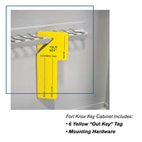 60 Key Cabinet - Dual Lock Control Key Box - Welded 22 Gauge Steel Construction - Scratch Resistant