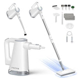 FEPPO Steam Mop & Handheld Steam Cleaner for Home and Floor Cleaning, 15s Heat-Up, 230°F Powerful Steamer with 10in1 Multi-Purpose Attachments for Floor,Hardwood,Tile,Grout,Window,Kitchen,Bath