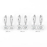 1/2 to 4 Carat Lab Grown Diamond Huggie Hoop Earrings for Women