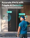 Doorbell Camera Wireless, 5MP Video Doorbell, 180°Panoramic View, No Monthly Fee, 2.4 GHz WiFi, AI Motion Detection