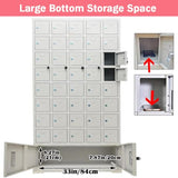 Mobile Phone Locker Box - 40 Door Steel Cell Phone Storage Cabinet with Locks and Keys for Office