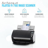 FI-7160 Fujitsu Document Scanner - Duplex - Scanners for Computers with 24V & USB 3.0 Cable, 8.5 X 14 in, 600 DPI