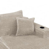 134" U-Shaped Compressed Foam Sofa, Vacuum Packed Boneless Cloud Couch