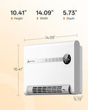 Wall Heater, Space Heater for Bedroom, 1500W PTC Fast Heating Electric Heaters for Indoor Use, 30° Oscillation, Adjustable Thermostat, 24H Timer, Remote Control, Desk or Wall Mounted Heater for Office