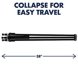 Aluminum, Lightweight, Telescoping, 66" Max. Height, Supports 25 lbs