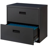 Lateral Gray Metal Filing Cabinet Lockable Pre-Assembled Stationary Legal/Letter Size for Home, Office