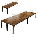13FT Conference Table, Super Sturdy Large Rectangle Meeting Seminar Table for 16 Person
