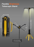 Rechargeable Telescopic Camping Light, 15000mAh Collapsible Lantern with 270° Rotation & Dimming, Portable Flashlight, Waterproof Tent Light for Outdoor Camping, Hiking, Barbecue, Fishing & Emergency