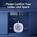 Ranein Electric Mini Tank Water Heater, 2.5 Gallons Point of Use Hot Water Heaters 120V 1440W, Under Sink, Floor Mounted, Ideal for Kitchen, Bathroom and RV
