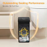 LJIACLEA Black Bathroom Trash Can 2.6 Gallon Motion Sensor Trash Cans Automatic Touchless Garbage Bin