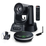 TONGVEO Wireless Conference Room Webcam, Church Live Streaming 20X USB 1080P 60fps PTZ Camera