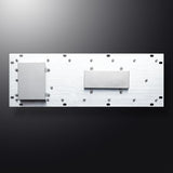 Waterproof IP65 Vandal Proof Panel Mount USB Wired Stainless Steel Industrial Metal Keyboard with Trackball Mouse(USB)