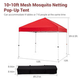 8x8ft Pop-Up Canopy, Outdoor Screen Tent with Mesh Mosquito Netting Sidewalls, Waterproof & UV-Block Shade Shelter for Camping, Picnic, Deck & Backyard Events