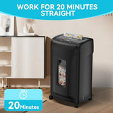 22-Sheet Commercial Heavy Duty Paper Shredder with 9.24 Gallon Pullout Bin