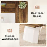Tribesigns 78.7" L-Shaped Executive Desk, Modern Office Desk with 55.1" Storage Cabinet