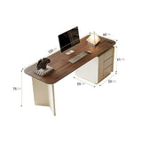 AQWASYUTER Office Computer Desk Solid Wood Desk