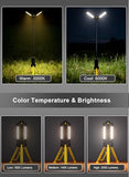Rechargeable Telescopic Camping Light, 15000mAh Collapsible Lantern with 270° Rotation & Dimming, Portable Flashlight, Waterproof Tent Light for Outdoor Camping, Hiking, Barbecue, Fishing & Emergency