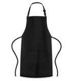 Adjustable Bib Apron 100% Polyester Kitchen Aprons Waterdrop Resistant Aprons with Adjustable Strap, Pockets & Long Ties