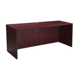 Scranton & Co 66" U-Shape Desk with 2 File Pedestals, Mahogany Finish, 96" W x 66" D x 29.5" H, Thermal Fused Melamine, Lockable Drawers, Modular Office Desk for Home or Professional Workspace