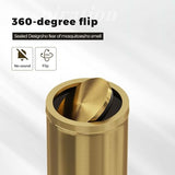 LEASYLIFE Gold Trash Can, 8 Gallon Trash can with lid,Large Capacity FILP lid Kitchen Trash can for Bathroom