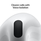 Apple AirPods 4 Wireless Earbuds, Bluetooth Headphones, Personalized Spatial Audio, Sweat and Water Resistant