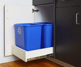 United Solutions 7 Gallon / 28 Quart Space Saving Recycling Bin, Fits Under Desk and Small, Narrow Spaces in Commercial