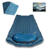 QEZER Ultralight Backpacking Sleeping Pad for Camping, with Inflatable Neck Camping Pillow, Lightweight Inflatable Sleeping Pad for Adults, Portable for Hiking, Car Travel - Durable & Comfortable