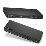 Thunderbolt 4 Dock - 16 Ports, Laptop Docking Station Dual Monitor for MacBook, Docking Station 3 Monitors for Windows with 150W DC Power