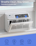 DELLA 8000 BTU Energy Saving Window Air Conditioner, Work with Alexa, Cools Up to 350 Sq. Ft, GEO Location, AC Unit with WIFI Smart Controls, Remote, Dehumidifier, Fan, Reusable Filter, Easy Install