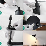 Desk Lamp Metal Modern Table Lamp 22", Adjustable Neck (4000K) with Adjustable Switch