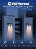 ZSYIQIXI Solar Fence Lights Outdoor Waterproof LED, RGB Fence Solar Lights