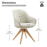 Art Leon Beech Wood Swivel Desk Chair for Home Office, No Wheels