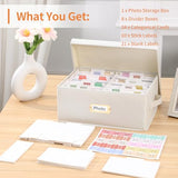 Aokeyee 2PC Photo Storage Box - Photo Organizer Box for 4x6 Pictures, Photo Boxes with Dividers & Labels, Holds 3400+ Photos