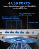 Laptop Cooling Pad with Upgrade Low-Noise Fan and 3.0 USB Hubs, Ventilated Laptop Cooler Prevent Overheating