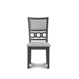New Classic Furniture Gia 5-Piece Round Dining Set with 1 Dining Table and 4 Chairs, 47-Inch, Gray New Classic Furniture
