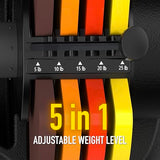 ATIVAFIT Adjustable Dumbbell Set of 2, 5–25LB Quick Dial Free Weights with Safety Lock & Anti-Slip Steel Handle, Space Saving Home Gym Equipment for Beginner Home Workouts and Light Strength Training, Sunrise