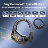 75hrs Bluetooth 5.4 Headphone Sport, 2026 Bluetooth Earbuds Stereo Deep Bass Over Ear Bud with Earhooks