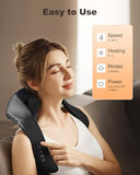 Beleduc Neck and Back Massager with Soothing Heat, FSA Eligible, Cordless Neck Shoulder Massager, Upgraded 4D Shiatsu Deep Kneading Massage for Back Shoulder