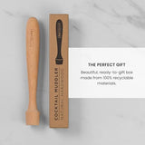 A Bar Above Black Muddler for Cocktails, 12-Inch Long Cocktail Muddler, Perfect to Crush Fruit, Pressing Mint and Sugar Cubes, Mint Muddler to Make Mojitos, Essential Bar Tools for Bartender Set