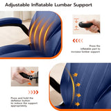Ylzyxal Office Desk Chair, Ergonomic Computer Chair with Padded Flip-Up Arms 60° Swivel Rolling Wheels for Work