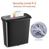 8-Sheet Strip Cut Paper, CD, and Credit Card Shredder, 3.4 gallons, Black Amazon Basics