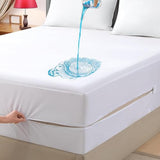 Full Waterproof Zippered Mattress Encasement, Breathable, Noiseless, Machine-Washable Zipped Mattress Cover, Fitting 7" - 13" Deep Mattress