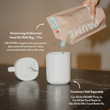 Sanitizer At Home Duo, Refillable Pump and 17 oz Antibacterial Gel Refill, Plant-Based Hydration & Essential Oils