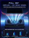 V12 Laptop Cooling Pad, Gaming Laptop Cooler Stand with 5.5inch Powerful Turbo Fan, Adjustable Speed, Touch Control