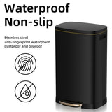 Proof Stainless Steel Kitchen Trash Can with Removable Inner Bucket and Lid Soft Close, Pedal Rubbish Bin for Home Office