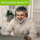 Clear Talking, Hi-Fi Music, Low Latency, Wireless Headphones with Charging Base for Computer, PC, Laptop